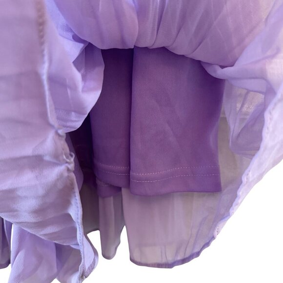 Exlura Womens Lavender Spaghetti Strap Pleated Romper Dress - NWT - Size Small - Picture 8 of 11